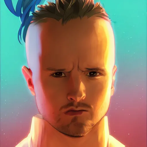 Prompt: portrait of jesse pinkman as the user of blue flames, anime fantasy illustration by tomoyuki yamasaki, kyoto studio, madhouse, ufotable, trending on artstation