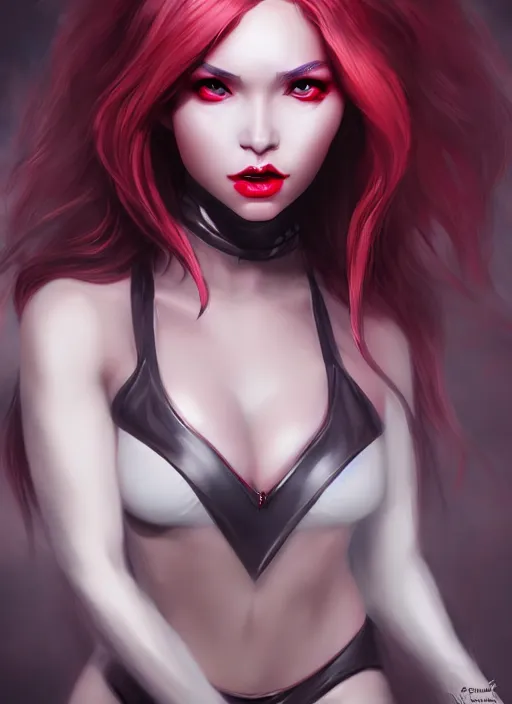 Image similar to very beautiful demon girl, artgerm, artstation, 4 k,