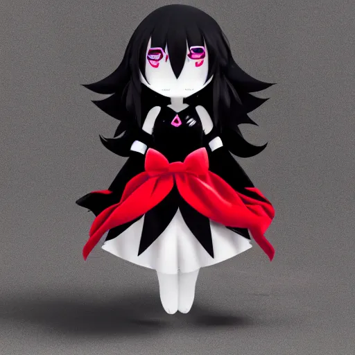 Image similar to cute fumo plush of a superheroine girl, magical girl, gothic maiden anime girl, glowing writing glyphs, velvet, mahou noir, black and white, vray