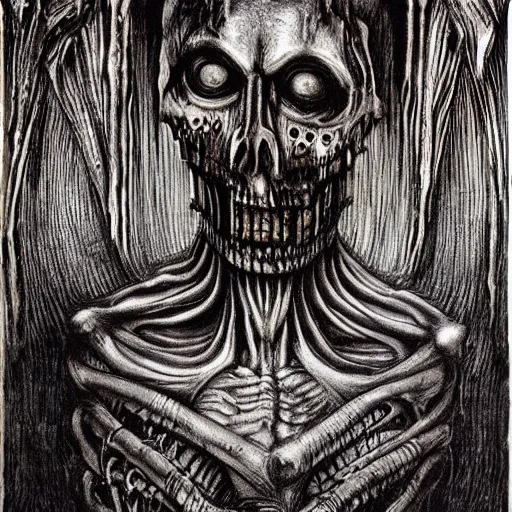 Prompt: dante's inferno by hr giger