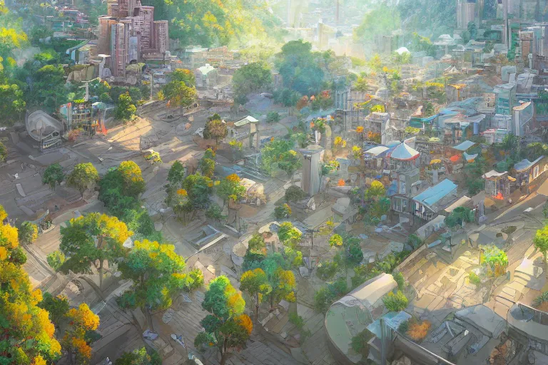 Image similar to almaty, kazakhstan. 4 k digital paint by studio ghibli hayao miyazaki. very sharp and detailed. trending on artstation and behance.