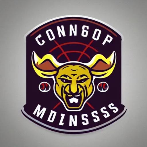 Prompt: high - end nba mascot logo of concussed convicts, featured on 9 9 designs