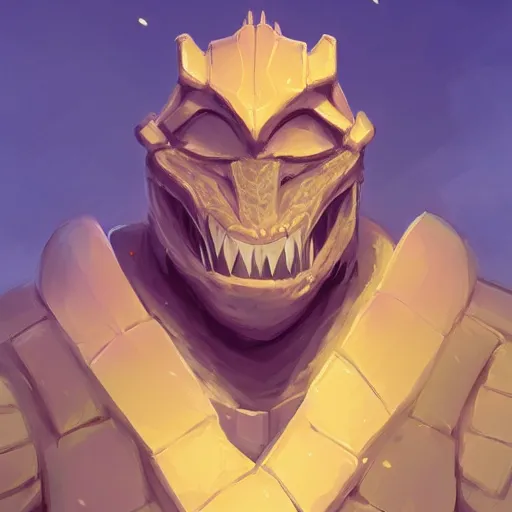 Prompt: portrait of an antropomorphic crocodile knight, mattepainting concept blizzard pixar maya engine on cold night stylized background splash comics global illumination lighting artstation lois van baarle, ilya kuvshinov, rossdraws