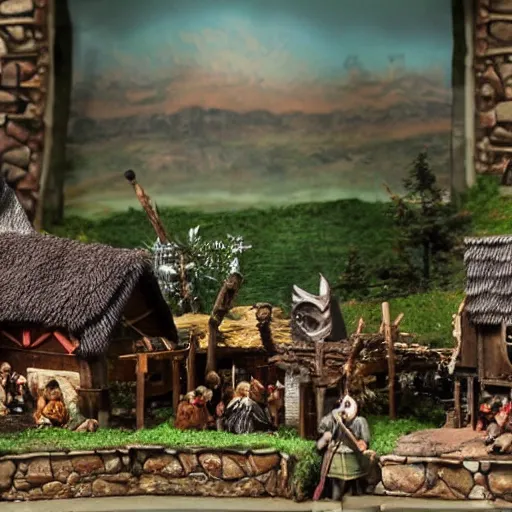 Image similar to diorama From the villages of the Norse