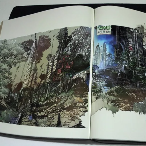 Image similar to incredible thomas kincaid landscape eldritch secret by yoji shinkawa apophasis