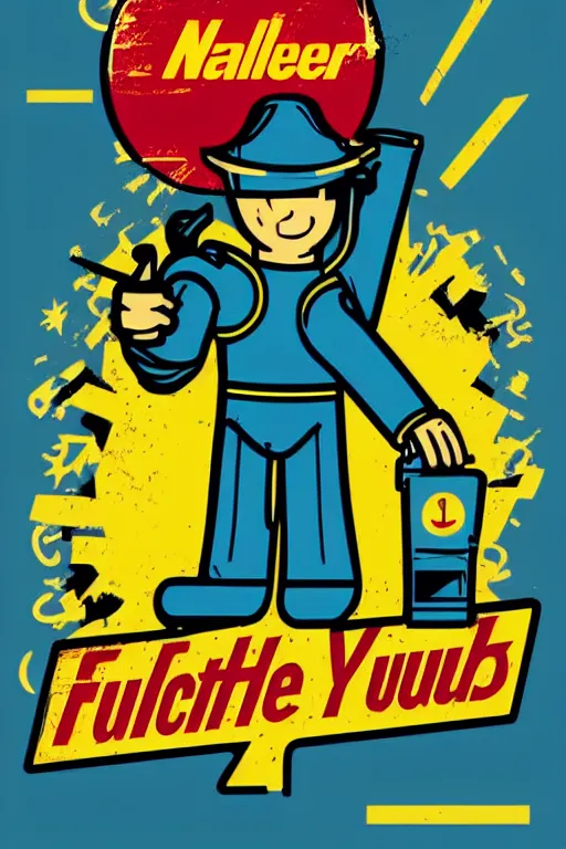 Image similar to fallout 7 6 retro futurist illustration art by butcher billy, sticker, colorful, illustration, highly detailed, simple, smooth and clean vector curves, no jagged lines, vector art, smooth andy warhol style