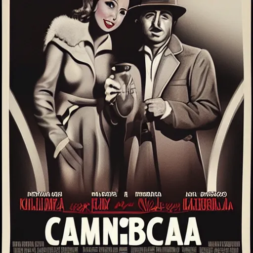 Image similar to a movie poster for Casablanca featuring a rabbit