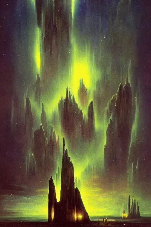 Image similar to ariana grande, art by bruce pennington, trending on artstation, bioluminescence closeup view illustrator, american romanticism, very very elegant, 4 k hd, bauhaus