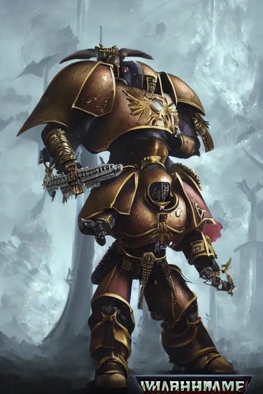 Image similar to warhammer 4 0 k horus heresy fanart - the primarchs emperor by johannes helgeson animated with vfx concept artist & illustrator global illumination ray tracing hdr fanart arstation zbrush central hardmesh 8 k octane renderer