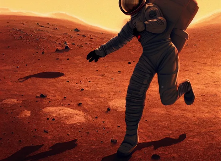 Prompt: ! dream ultra realistic illustration, a soviet astronaut playing soccer on mars, mars landscape, elegant, highly detailed, artstation, concept art, smooth, sharp focus, moody, dramatic lighting