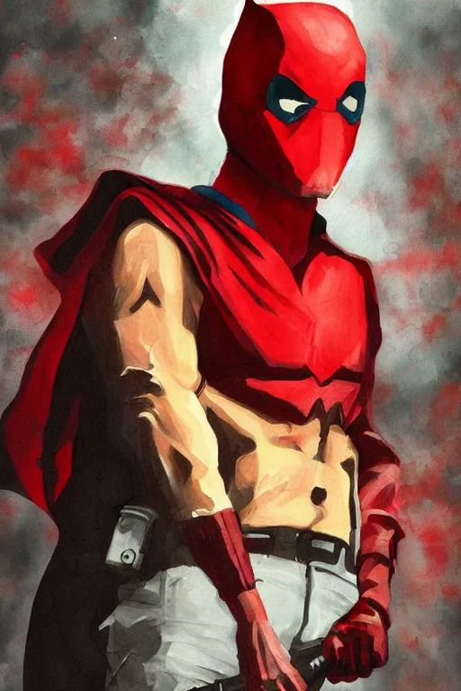 Image similar to red hood painting