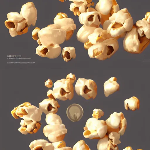 Prompt: cute humanoid popcorn,detailed, concept art,artstation, golden hour
