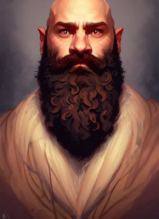 symmetry!! portrait of a dnd dwarf no hair and big | Stable Diffusion