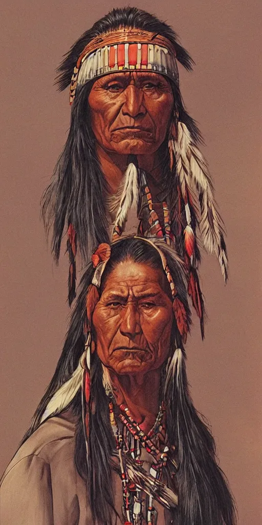 Image similar to of Native American Chief by P Moebius