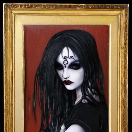 Image similar to portrait of goth girl