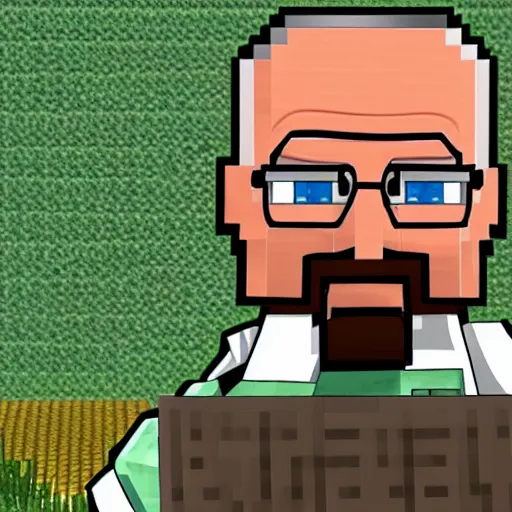 Image similar to walter white playing minecraft