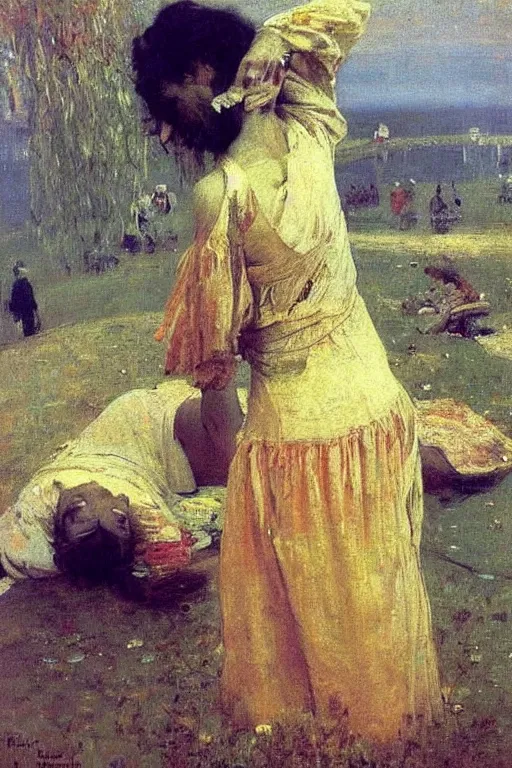 Prompt: 1970 by Ilya Repin