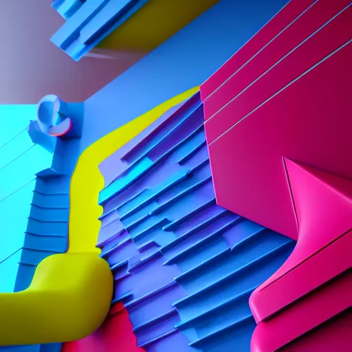 Prompt: : colorful abstract melty sculpture art on the wall in modern architecture studio, cinematic lighting, hyper - realistic, detailed, render by c 4 d octane, unreal engine, 8 k 3 d render