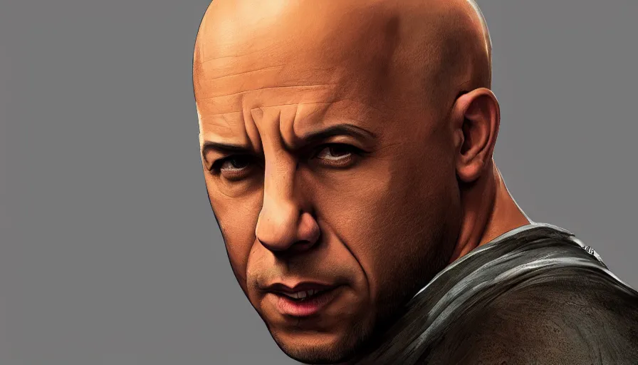 Image similar to vin diesel with long beard, long hair, hyperdetailed, artstation, cgsociety, 8 k