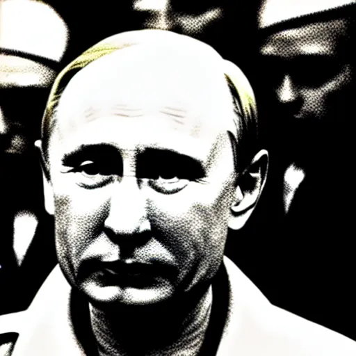 Image similar to vladamir putin a holocaust survivor, historical photo, high definition, hyperrealistic, stock photo