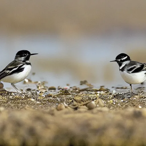 Prompt: three wagtails having a cool birthday party, photo, highly detailed