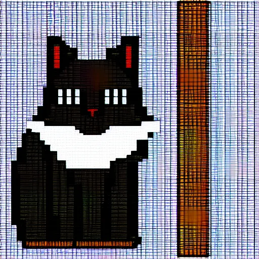 Image similar to cat pixel art