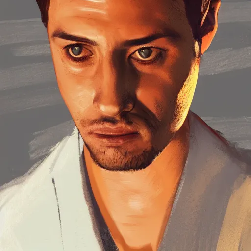 Image similar to portrait of the man who's mother is ashamed of, concept art, 4 k.
