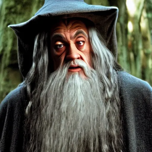 Prompt: Gandalf as played by Mr. Bean