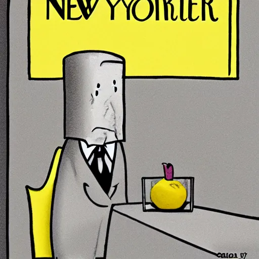 Prompt: new yorker cartoon of a lemon