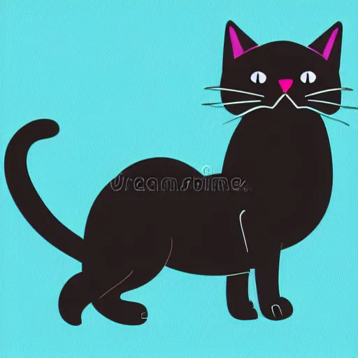 Prompt: Cartoon cat. in simple cute style, isolated vector illustration. 1174824467