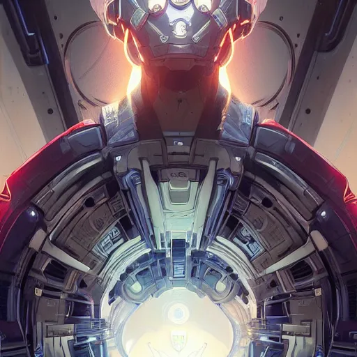 Image similar to symmetry! fractal futuristic robotic, apex legends, epic lighting, sketch illustration, ultra detailed, art by artgerm and greg rutkowski and alphonse mucha