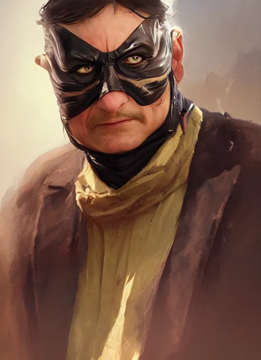 Prompt: Portrait Tim Robinson dressed up as the Lone Ranger, marvel comics, highly detailed, smooth, artstation, digital illustration by Ruan Jia and Mandy Jurgens and Artgerm and Wayne Barlowe and Greg Rutkowski and Frank Frazetta