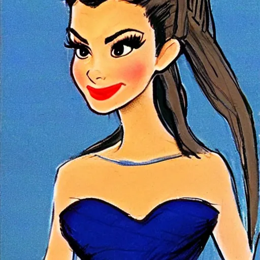 Image similar to milt kahl sketch of victoria justice with tendrils hair style as princess padme from star wars episode 3