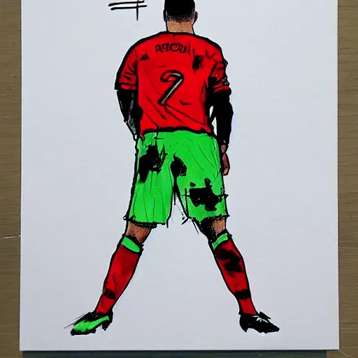 Prompt: ronaldo og in the style of ashley wood # realronaldo