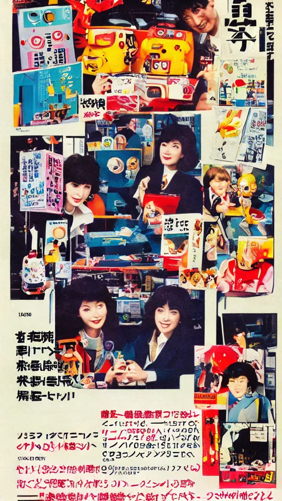 Image similar to 1 9 8 0 s japanese magazine advert for robot friends