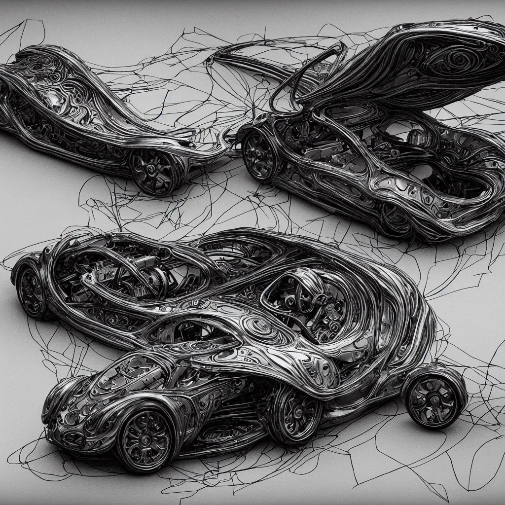 Image similar to open top sports car shaped as time machine in latent space, mechanical wire frame drawing, fantasy, intricate, elegant, highly detailed, digital painting, concept art, smooth, sharp focus, illustration, divine realm of gods, realistic cinematic style, filmed in 70mm, volumetric lighting, octane render, photographic, concept art, artist Leonardo DaVinci, unreal engine 8k