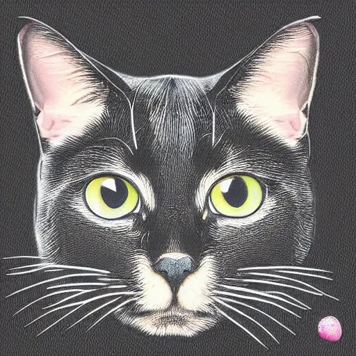 Prompt: a cute bombay cat sticker, digital art, picture, product design, 4 k, 8 k