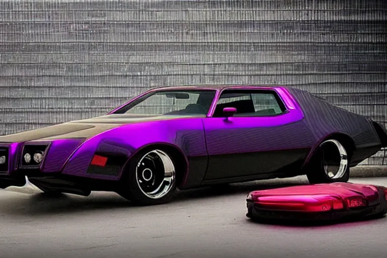 Image similar to cyberpunk version of a 1 9 7 2 buick riviera