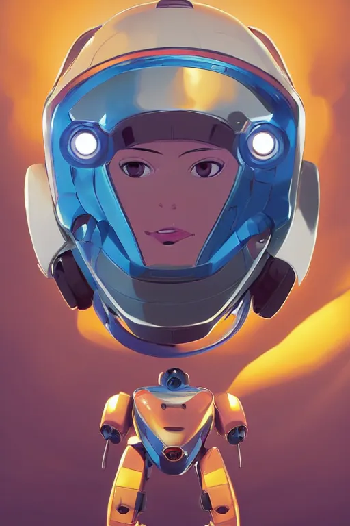 Image similar to metabots medabots medarotto medarot robot minimalist comics helmet mask neon cybereye, behance hd by jesper ejsing, by rhads, makoto shinkai and lois van baarle, ilya kuvshinov, rossdraws global illumination ray tracing hdr radiating a glowing aura