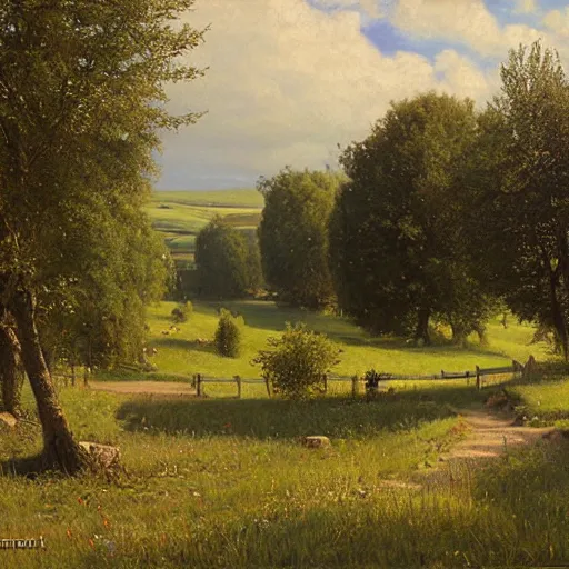 Prompt: The Shire painted by Ivan Kramskoi