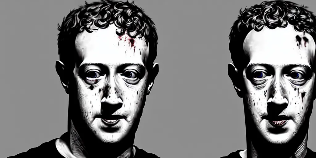 Image similar to mark zuckerberg as Zombie Walking Dead, trending on artstation, high quality, highly detailed