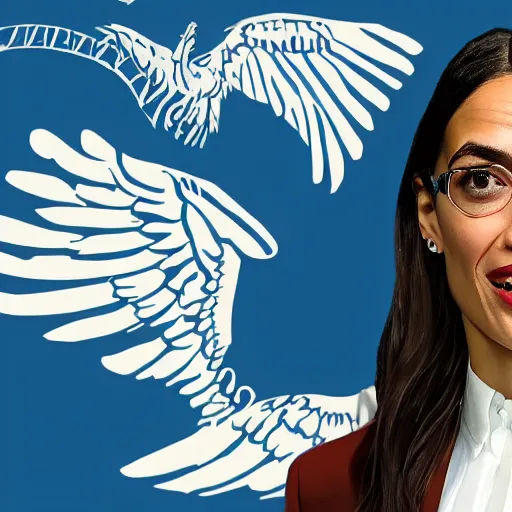 Image similar to Alexandria Ocasio Cortez as Bernie Sanders