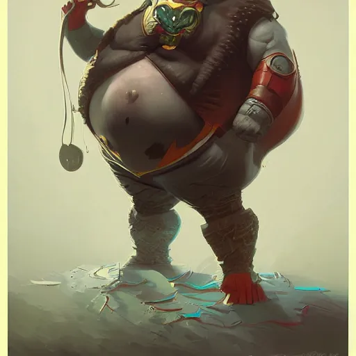 Image similar to a insanely detailed painting of a chubby unkempt masked superhero wearing a costume staring at the computer nervously and clicking on the mouse in the style of peter mohrbacher, dramatic lighting and composition, trending on artstation, concept art, comic book