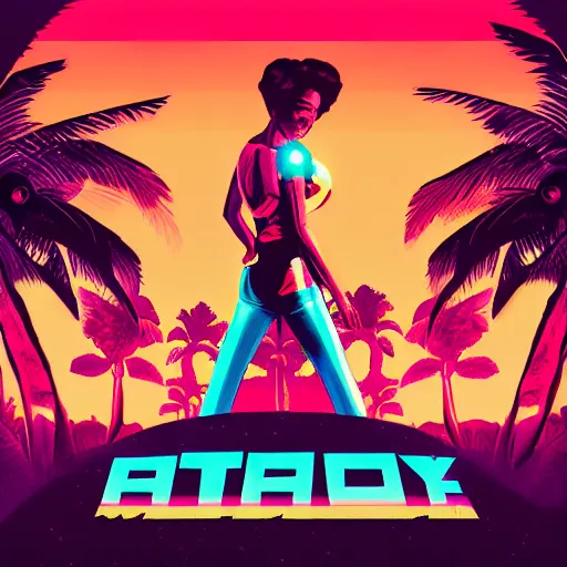 Prompt: ♈, epic retrowave art, trending on art station