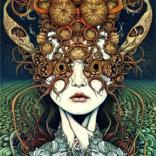 Image similar to portrait painted in jacek yerka style drawn by vania zouravliov and takato yamamoto, inspired by grimm's fairy tales, intricate acrylic gouache painting, high detail, sharp high detail, artstation