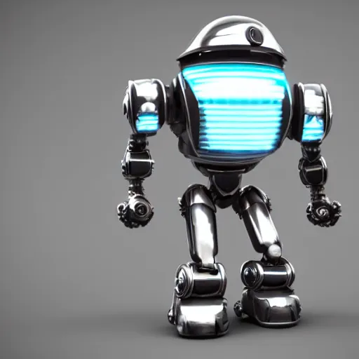 Image similar to cute, small, robot, octane render