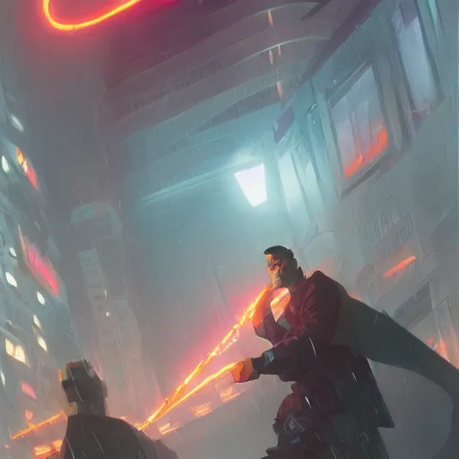 Prompt: hero world blade runner, behance hd by jesper ejsing, by rhads, makoto shinkai and lois van baarle, ilya kuvshinov, rossdraws global illumination