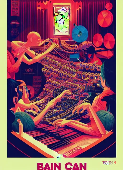 Image similar to concert poster for the band cave in, tristan eaton, victo ngai, artgerm, rhads, ross draws