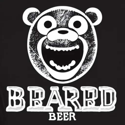 Image similar to a bored bare bearded beer bear