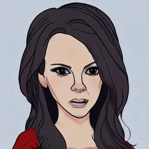 Image similar to kate beckinsale in van helsing, drawn as a cartoon character